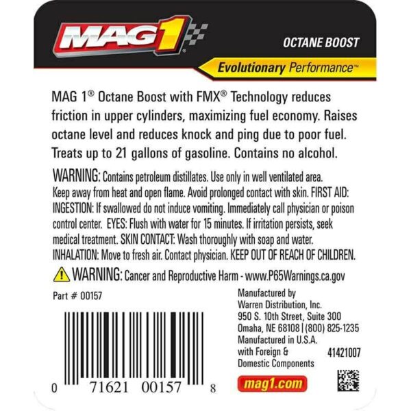 Ενισχυτικό Οκτανίων Βενζίνης MAG1 355ml | Octane Booster – Περισσότερη Ισχύς