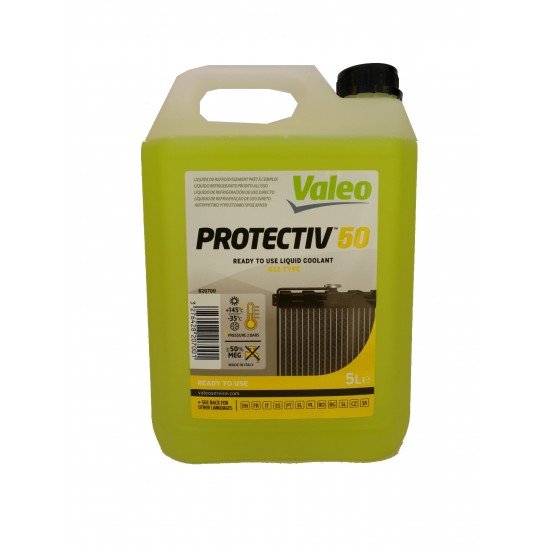 Valeo Protectiv 50 G12 Έτοιμο προς Χρήση Κίτρινο 5L